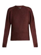 Matchesfashion.com Isabel Marant - Denver Wool Blend Sweater - Womens - Burgundy