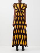 Gabriela Hearst - Aidy Crocheted-cashmere Dress - Womens - Yellow Black