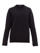 Matchesfashion.com Stella Mccartney - Distressed Wool Sweater - Mens - Black Navy