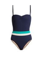 Matchesfashion.com Zeus + Dione - Milos Striped Swimsuit - Womens - Navy Multi