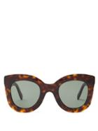 Matchesfashion.com Celine Eyewear - Oversized Round Tortoise-effect Acetate Sunglasses - Womens - Tortoiseshell