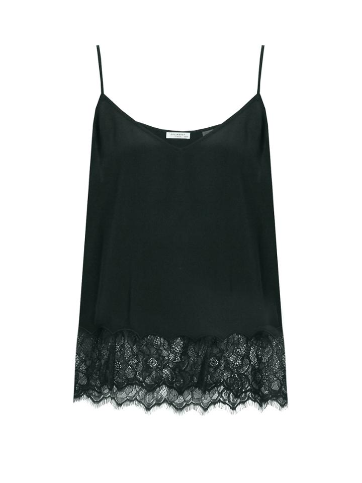 Equipment Layla Lace-trimmed Silk Cami Top