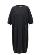 Matchesfashion.com Lemaire - Button-front Merino-wool Blend Dress - Womens - Dark Grey