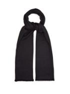 Matchesfashion.com Dolce & Gabbana - Fringed Herringbone Wool Scarf - Mens - Black