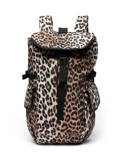 Matchesfashion.com Ganni - Leopard-print Recycled-shell Backpack - Womens - Leopard