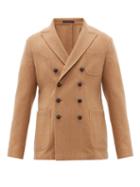 Matchesfashion.com The Gigi - Ziggy Double Breasted Wool Herringbone Blazer - Mens - Camel