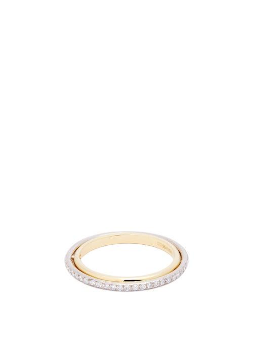 Matchesfashion.com Charlotte Chesnais Fine Jewellery - Eclipse Diamond-pav & 18kt Gold Ring - Womens - Gold