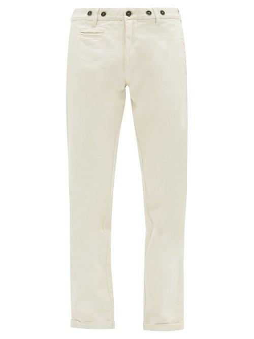 Matchesfashion.com Barena Venezia - Rampin Tober Cotton Chino Trousers - Mens - Cream