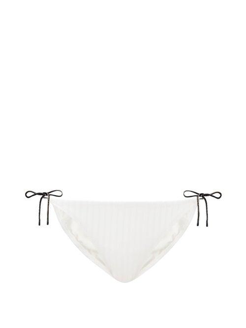 Matchesfashion.com Solid & Striped - The Iris Side-tie Bikini Briefs - Womens - Cream