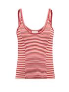 Matchesfashion.com Chlo - Scoop-neck Striped Cotton Knitted Tank Top - Womens - Red White