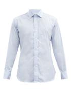 Matchesfashion.com Emma Willis - Bengal Striped Cotton-poplin Shirt - Mens - Light Blue