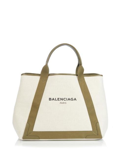 Balenciaga Navy Cabas M Cotton-canvas Shopper
