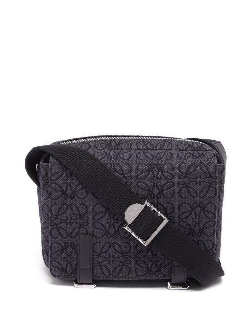 Mens Bags Loewe - Anagram-jacquard Canvas Cross-body Bag - Mens - Black