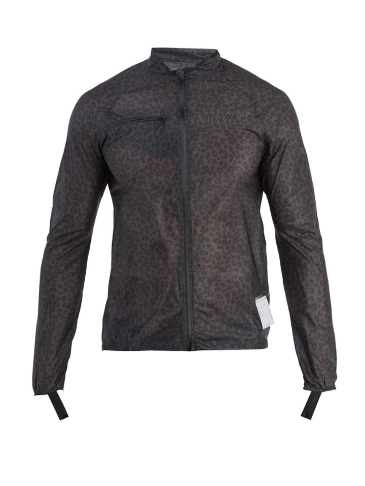 Satisfy Strummer Leopard-print Running Jacket