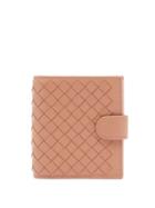 Matchesfashion.com Bottega Veneta - Intrecciato Bi Fold Leather Wallet - Womens - Nude