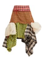 Matchesfashion.com Matty Bovan - Draped Tweed Midi Skirt - Womens - Multi