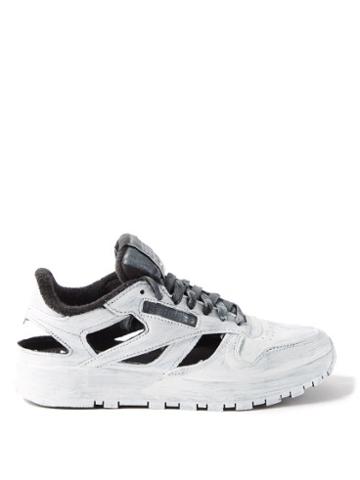 Reebok X Margiela - Bianchetto Tabi Split-toe Leather Trainers - Womens - White Black