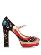 Valentino Astrocouture Suede Mary-jane Pumps