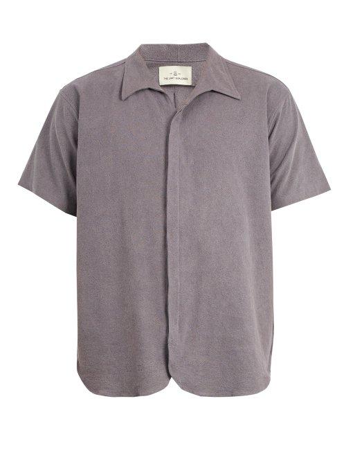 Matchesfashion.com The Lost Explorer - Oryx Cotton Linen Short Sleeved Shirt - Mens - Grey