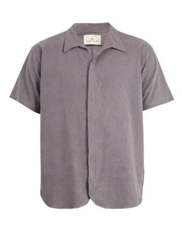 Matchesfashion.com The Lost Explorer - Oryx Cotton Linen Short Sleeved Shirt - Mens - Grey