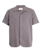 Matchesfashion.com The Lost Explorer - Oryx Cotton Linen Short Sleeved Shirt - Mens - Grey