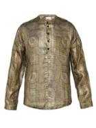 Matchesfashion.com Saint Laurent - Paisley Print Lam Shirt - Mens - Gold