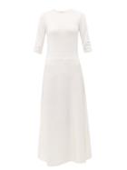 Matchesfashion.com Gabriela Hearst - Seymore Wool And Cashmere Blend Midi Dress - Womens - Ivory