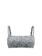 Matchesfashion.com Matteau - The Square Bikini Top - Womens - Blue Print