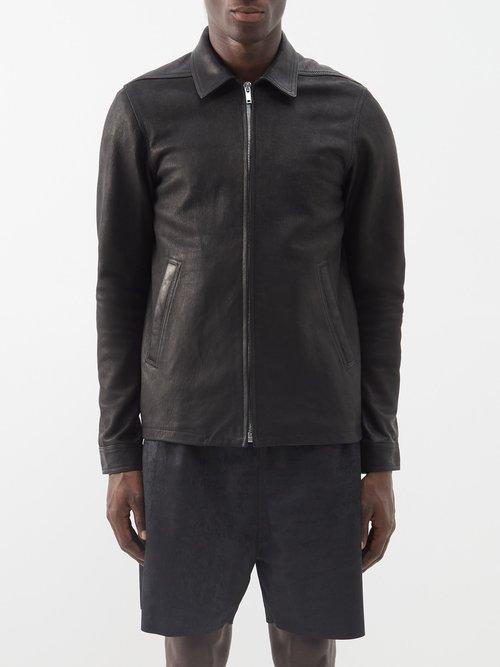 Rick Owens - Brad Leather Biker Jacket - Mens - Black