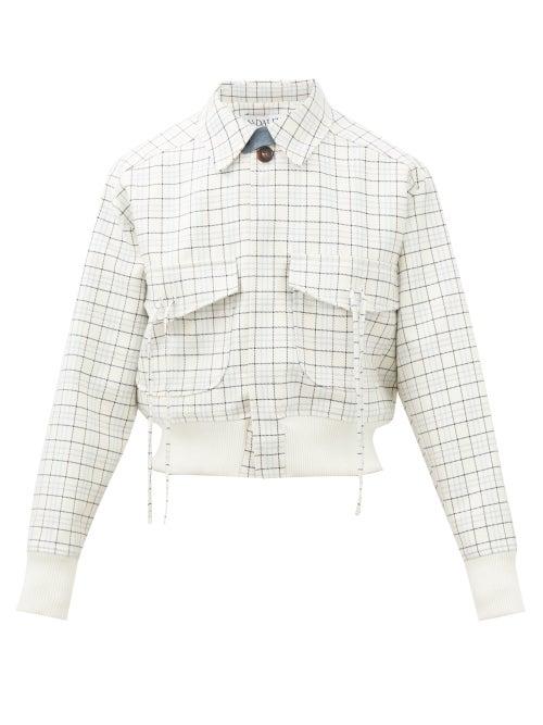 S.s. Daley - Francis Checked Wool-blend Bomber Jacket - Mens - Blue Multi