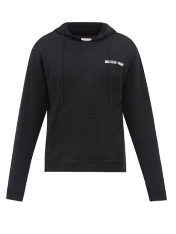 7 Moncler Fragment Hiroshi Fujiwara - Logo-print Cotton-jersey Hooded Sweatshirt - Mens - Black