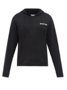 7 Moncler Fragment Hiroshi Fujiwara - Logo-print Cotton-jersey Hooded Sweatshirt - Mens - Black