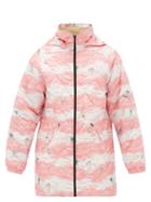 Matchesfashion.com Martine Rose - Hooded Ski-print Quilted Jacket - Mens - Pink