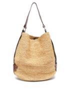 Isabel Marant - Bayia Leather-trim Raffia Shoulder Bag - Womens - Beige Multi