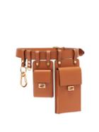 Matchesfashion.com Fendi - Multi-pouch Leather Utility Belt - Womens - Tan