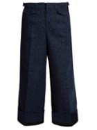 No. 21 Turn-up Wide-leg Cropped Jeans