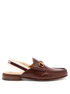 Gucci Roos Horsebit Slingback-strap Leather Loafers