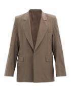 Matchesfashion.com Bianca Saunders - Clive Panelled Single-breasted Wool Jacket - Mens - Beige