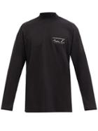 Matchesfashion.com Martine Rose - Logo-print Cotton-jersey Long-sleeved T-shirt - Mens - Black