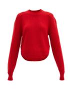Matchesfashion.com Isabel Marant - Brent Puff-sleeve Cashmere And Wool-blend Sweater - Womens - Red