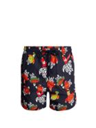 Matchesfashion.com Vilebrequin - Moorea Sweater Turtles Print Swim Shorts - Mens - Blue Multi