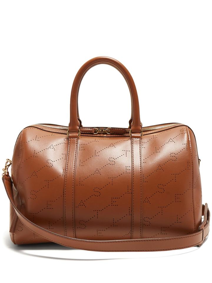 Stella Mccartney Logo-pattern Faux-leather Holdall