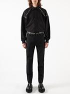 Alexander Mcqueen - Embellished-waistband Wool-gabardine Trousers - Mens - Black