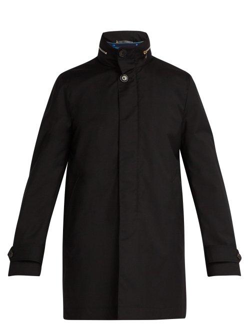 Matchesfashion.com Paul Smith - High Neck Gilet Lined Wool Peacoat - Mens - Black