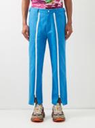 Gucci - Zipped Cotton-canvas Trousers - Mens - Blue