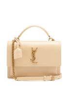 Matchesfashion.com Saint Laurent - Sunset Leather Shoulder Bag - Womens - Ivory