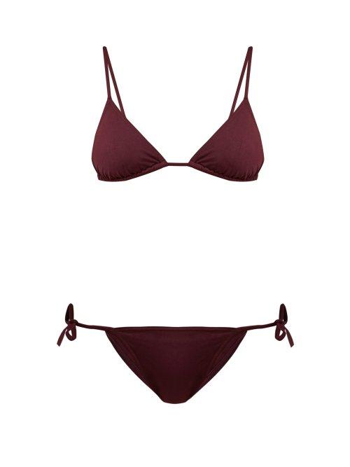 Matchesfashion.com Eres - Mouna And Malou Triangle Bikini - Womens - Burgundy
