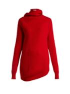 Jil Sander Asymmetric Wool And Cashmere-blend Sweater
