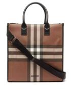 Burberry - Denny Check Canvas Tote Bag - Mens - Brown Multi