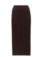 Matchesfashion.com Pleats Please Issey Miyake - Pleated Midi Skirt - Womens - Dark Brown